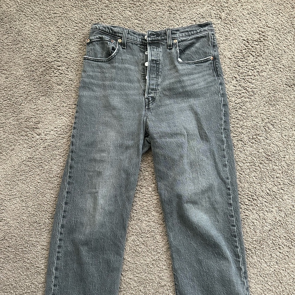 Levi’s Ribcage Straight Ankle Black Jeans